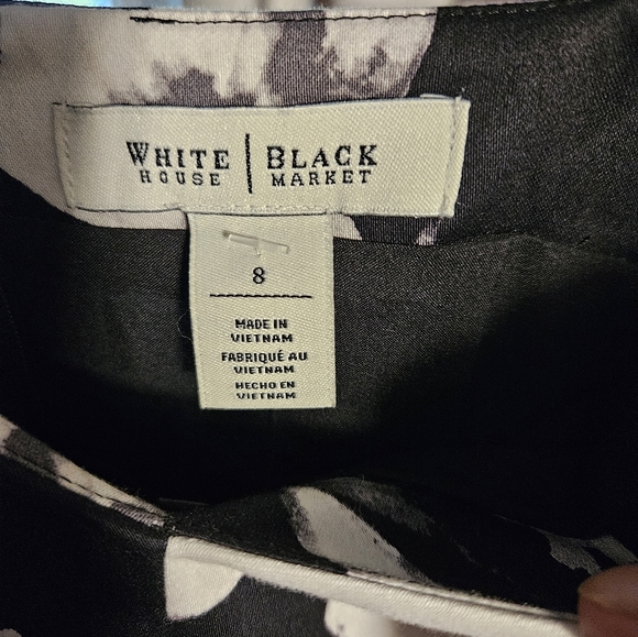 White House Black Market Black Tulip Dress EUC - Picture 5 of 6